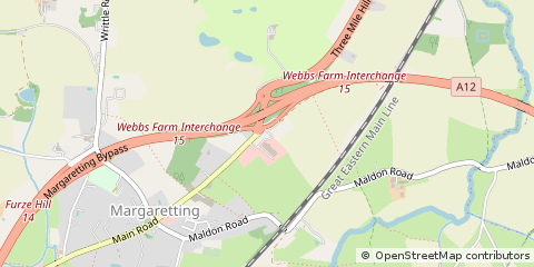 Map of Ingatestone, Essex