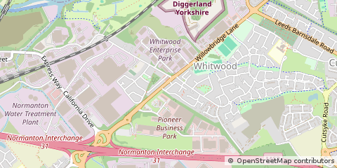 Map of Castleford, West Yorkshire