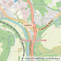 Map of Nantgarw, Rhondda Cynon TAF