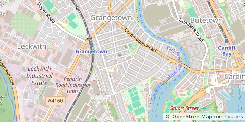 Map of Cardiff, South Glamorgan