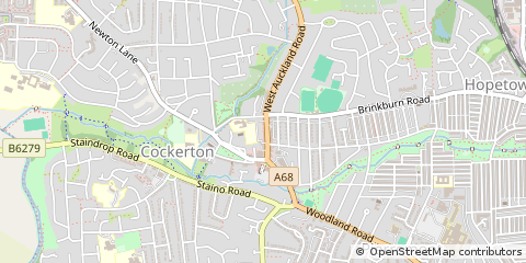 Map of Darlington, Co. Durham