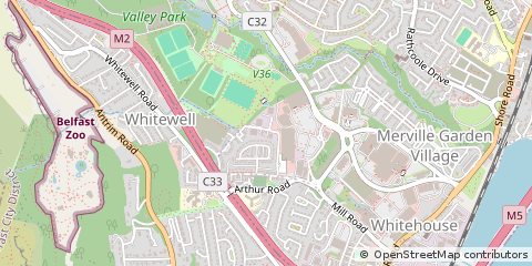 Map of Newtownabbey, CO. Antrim