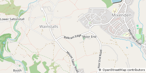 Map of Halifax, West Yorkshire