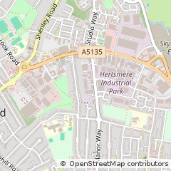 Map of Borehamwood, Hertfordshire