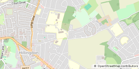 Map of Uxbridge, Middlesex