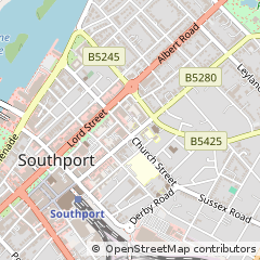 Map of Southport, Merseyside