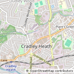 Map of Cradley Heath, West Midlands