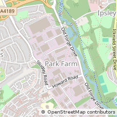 Map of Redditch, Worcestershire