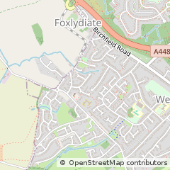 Map of Redditch, Worcestershire