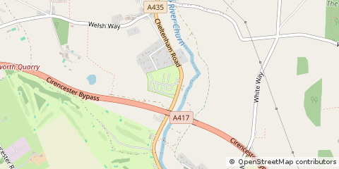 Map of Cirencester, Glos
