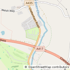 Map of Cirencester, Glos