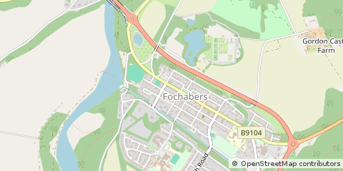 Map of Fochabers, Morayshire