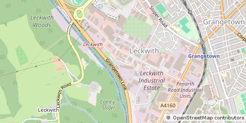 Map of Cardiff, South Glamorgan