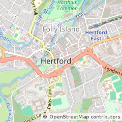 Map of Hertford, Hertfordshire