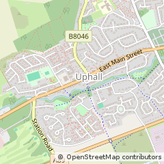 Map of Uphall, West Lothian
