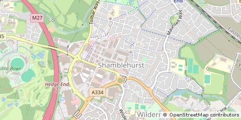 Map of Southampton, Hampshire