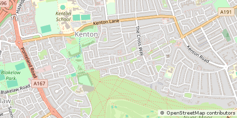 Map of Newcastle Upon Tyne, Tyne and Wear
