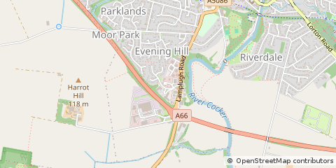 Map of Cockermouth, Cumbria