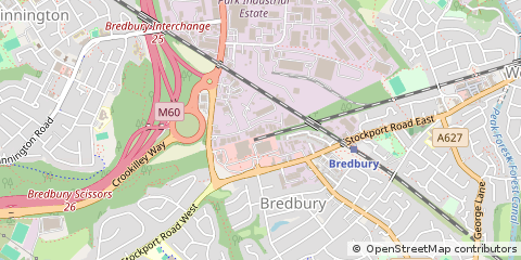 Map of Stockport, Cheshire