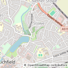Map of Lichfield, Staffs