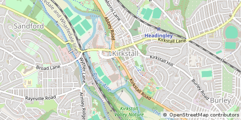 Map of Leeds, West Yorkshire