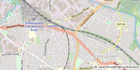 Map of Birmingham, West Midlands