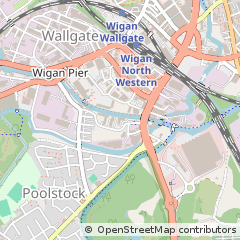 Map of Wigan, Lancashire