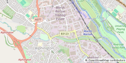 Map of Exeter, Devon