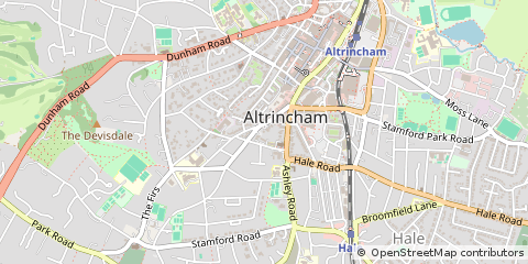 Map of Altrincham, Cheshire