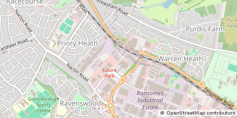 Map of Ipswich, Suffolk