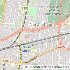 Map of Richmond, Surrey