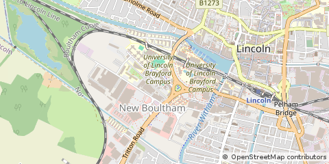 Map of Lincoln, Lincolnshire