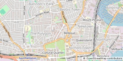 Map of Southampton, Hampshire