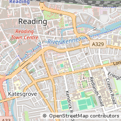 Map of Reading, Berkshire,