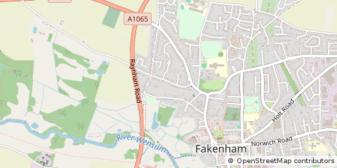 Map of Fakenham, Norfolk
