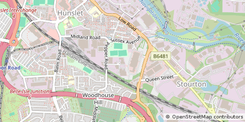 Map of Leeds, West Yorkshire