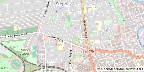 Map of Hull, East Riding of Yorkshire