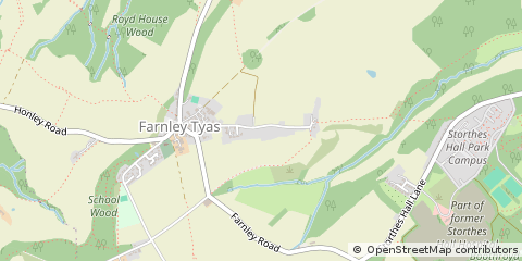 Map of Huddersfield, West Yorkshire
