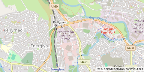 Map of Caerphilly