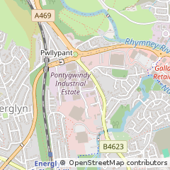 Map of Caerphilly