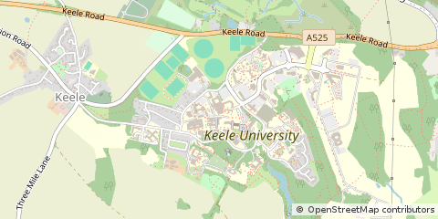 Map of Keele, Staffordshire