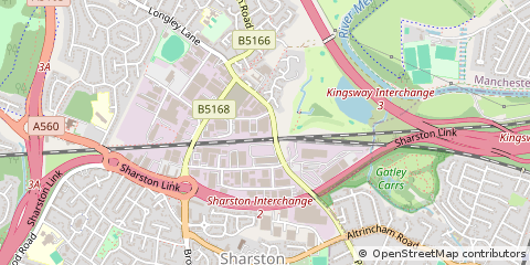 Map of Wythenshawe, Manchester.