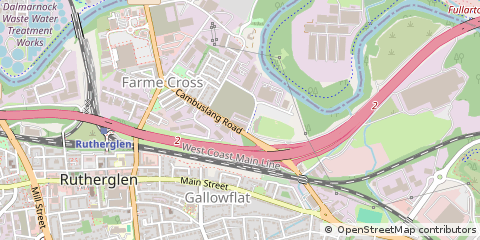 Map of Rutherglen, Glasgow