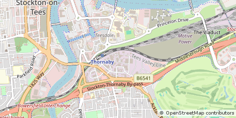 Map of Stockton-on-Tees, Cleveland