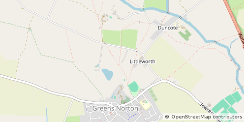 Map of Towcester, Northamptonshire