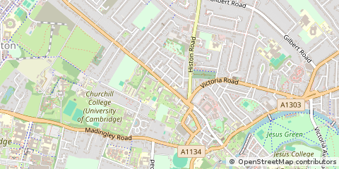 Map of Cambridge, Cambridgeshire