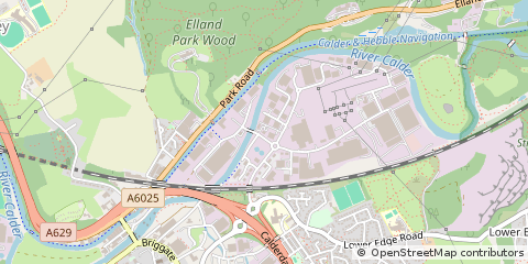 Map of Halifax, West Yorkshire