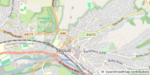 Map of Stroud, Gloucestershire