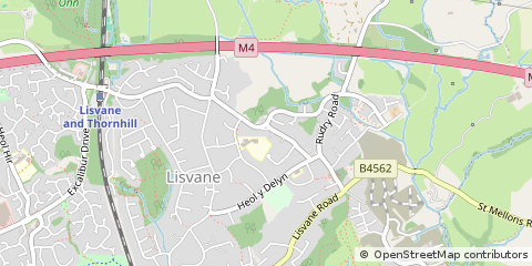 Map of Cardiff, S Wales