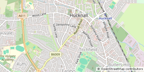 Map of Nottingham, Nottinghamshire